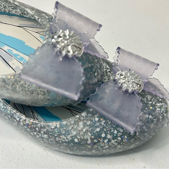 Mini Melissa Disney Sweet Love Princess Elsa Girls Flats Shoes - Size 1 - Frozen - Picture 7 of 11